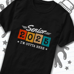 Klasse 2025 Abschluss Retro Vintag Senior 2025 T-Shirt