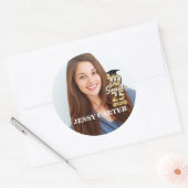 Klasse 2025 Abschluss Senior Graduate Foto Runder Aufkleber (Umschlag)