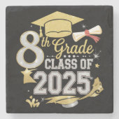 Klasse 2025 Abschluss Steinuntersetzer (Vorderseite)