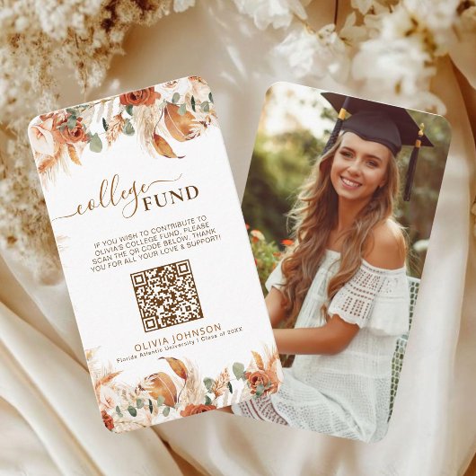 Klasse 2025 Abschluss Uni Fund QR Code Begleitkarte