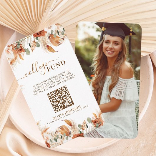 Klasse 2025 Abschluss Uni Fund QR Code Begleitkarte