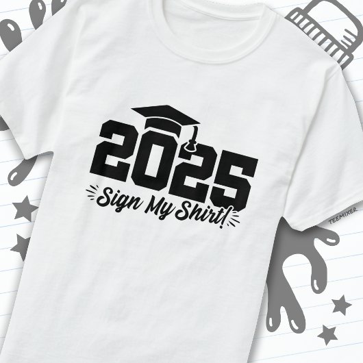 Klasse 2025 Abschluss Unterschreiben Mein Shirt Se