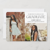 Klasse 2025 Ankündigung von zwei Fotos Abschluss (Vorderseite)