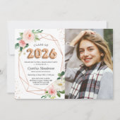 Klasse 2025 Ballon Letters Foto Abschluss Einladung (Vorderseite)