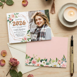 Klasse 2025 Ballon Letters Foto Abschluss Einladung