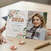 Klasse 2025 Ballon Letters Foto Abschluss Einladung