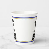 Klasse 2025 Blau und Gold Pappbecher (Links)