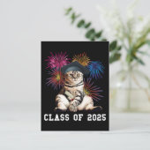 Klasse 2025 Cat Lover Postkarte (Stehend Vorderseite)