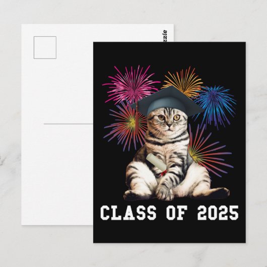 Klasse 2025 Cat Lover Postkarte (Vorne/Hinten)