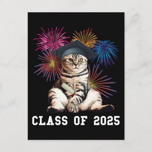 Klasse 2025 Cat Lover Postkarte (Vorderseite)