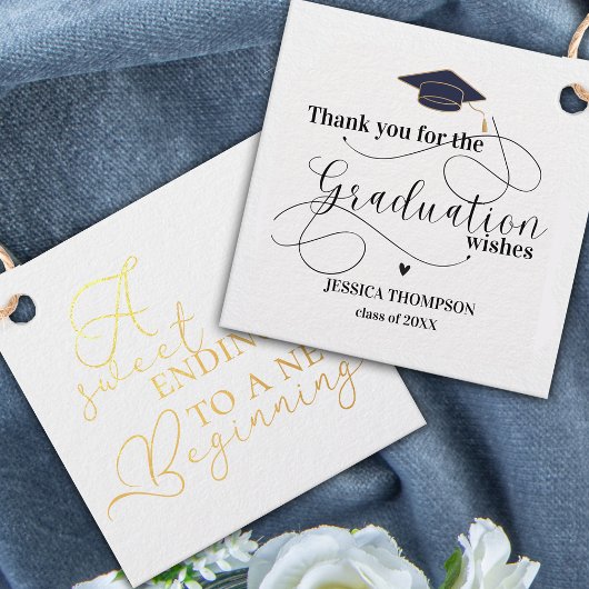 Klasse 2025 Danke für den Abschluss Wünsche Geschenkanhänger