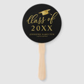 Klasse 2025 Einfache Elegant-1-Foto-Abschluss Fächer (Vorderseite)