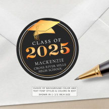 Klasse 2025 Elegant Orange Personalisiert