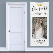 Klasse 2025 Elegante Foto Abschluss Door Banner