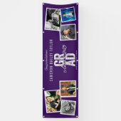 Klasse 2025: Fett GRAD 6 Foto Graduation Party Banner (Vertikal)