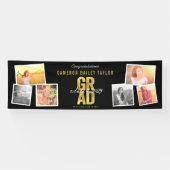 Klasse 2025: Fett GRAD 6 Foto Graduation Party Banner (Horizontal)
