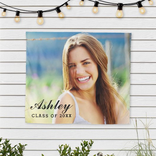 Klasse 2025 Foto-Abschluss für Hochschulabsolvente Wandteppich
