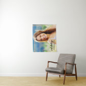 Klasse 2025 Foto-Abschluss für Hochschulabsolvente Wandteppich (Beispiel)