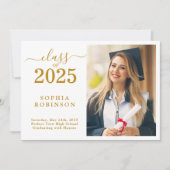 Klasse 2025 Foto Ankündigung des modernen Abschlus (Vorderseite)