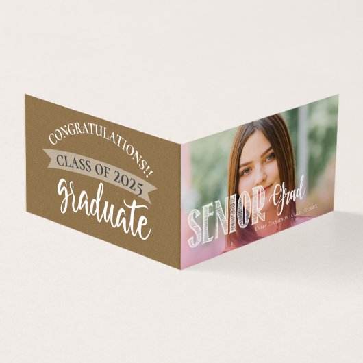 Klasse 2025 Foto Graduation Party Advice Card (Vorderseite)