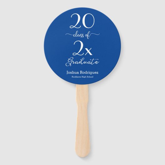 Klasse 2025 Foto mit blauer Farbe Fächer (Vorderseite)