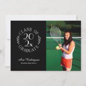 Klasse 2025 Foto Schwarzer Abschluss Grad 2 Ankündigung (Vorderseite)