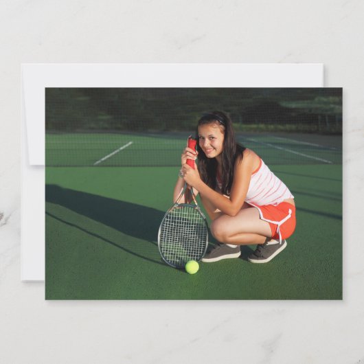 Klasse 2025 Foto Schwarzer Abschluss Grad 2 Ankündigung (Rückseite)