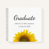 Klasse 2025 Gäste der Sonnenblumen-Graduation Part Notizblock (Vorderseite)