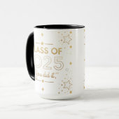 Klasse 2025 - Goldene Star-Abschluss-Feier Tasse (Vorderseite Links)