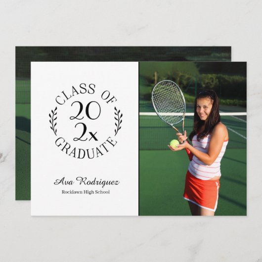 Klasse 2025 Graduate Classic 2 Foto Abschluss Ankündigung (Vorne/Hinten)