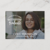 Klasse 2025 Graduate Foto Kraft Abschluss Hinweiskarte (Rückseite)