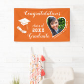 Klasse 2025 Graduate Foto Orange Abschluss Banner (Insitu)