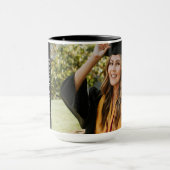 Klasse 2025 Graduate Modern Simple custom Foto Tasse (Zentrum)