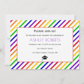 Klasse 2025 Graduate Regenbogen Foto Collage Einladung (Rückseite)