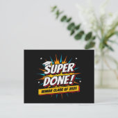 Klasse 2025 Graduate Super Comic Senior 2025 Postkarte (Stehend Vorderseite)