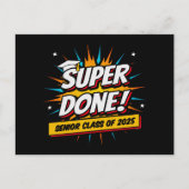 Klasse 2025 Graduate Super Comic Senior 2025 Postkarte (Vorderseite)