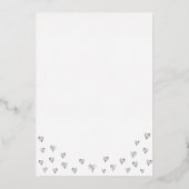 Klasse 2025 Graduate White & Silver Abschluss Folieneinladung (Rückseite)