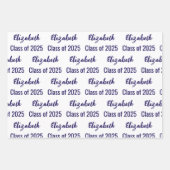 Klasse 2025 Graduate's Name White & Dark Blue Geschenkpapier Set (Vorderseite 3)