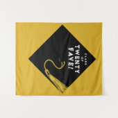 Klasse 2025 Graduationspartei Gold Wandteppich (Vorderseite (Horizontal))