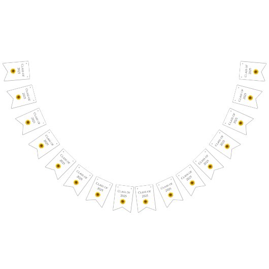 Klasse 2025 Graduationspartei Sonnenblumen Wimpelkette (Alle)