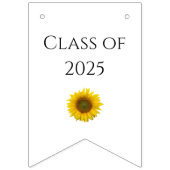 Klasse 2025 Graduationspartei Sonnenblumen Wimpelkette (Zweite Fahne)