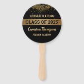 Klasse 2025 Herzlichen Glückwunsch Graduate Gold B Fächer (Rückseite)