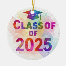 Klasse 2025 Krawatte-Farbstoff Keramik Ornament