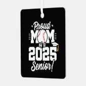 Klasse 2025 Mama Senior Year Baseball Senior 2025 Ornament Aus Metall (Vorderseite links)