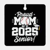 Klasse 2025 Mama Senior Year Baseball Senior 2025 Ornament Aus Metall (Rückseite)