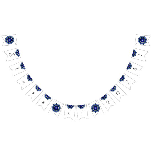 Klasse 2025! Mandala in dunkelblau Wimpelkette (Alle)