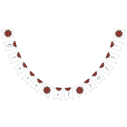 Klasse 2025! Mandala in rot Wimpelkette (Alle)
