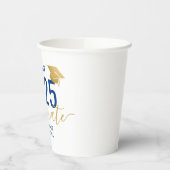 Klasse 2025 Moderner Blue-Gold-Abschluss Pappbecher (Links)