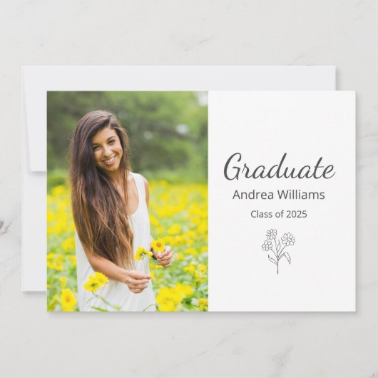 Klasse 2025 Modernes elegantes Foto Ankündigung (Vorderseite)