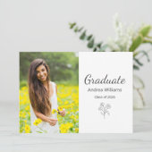 Klasse 2025 Modernes elegantes Foto Ankündigung (Stehend Vorderseite)